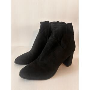 Marc Fisher Black Zip Bootie 3" Heel Women's 9M